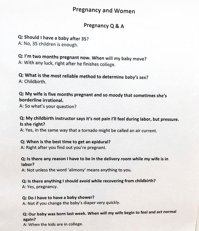 Pregnancy Frequently Asked Questions